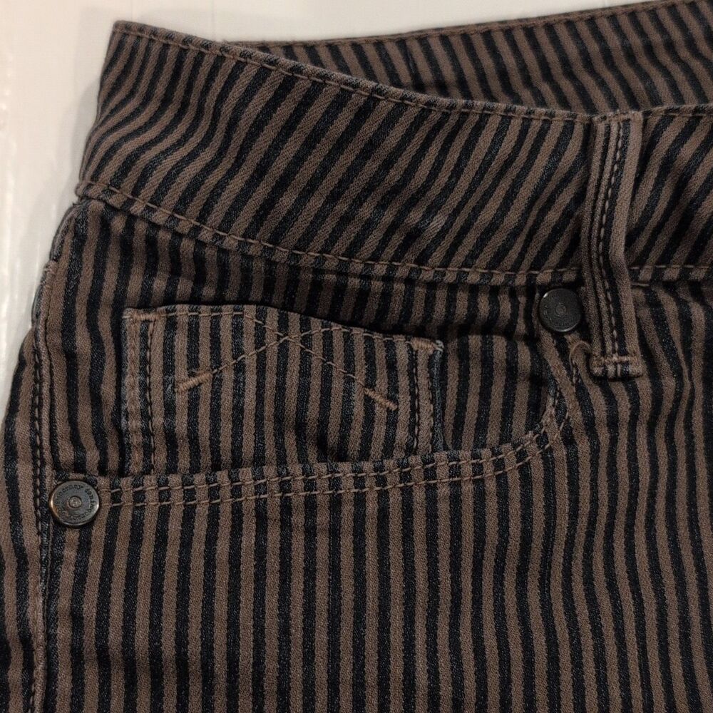 Democracy Vertical Striped Jeans Women 27 4 Casual Goth Grunge Stretch